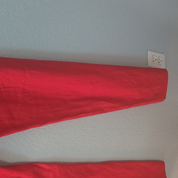 CABI Style 5503 Valentine Trousers Linen Flare Pants in Perfect Red Sz 10 - Picture 9 of 14
